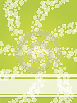 Bubbled green brochure twirl design