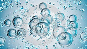 Bubbles in Blue: A Dance of Light and Fluidity