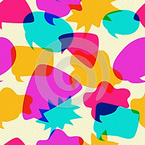 Bubbles Chat Icons Intersect in Seamless Pattern