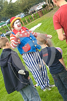 Bubbles the clown at Merkinch.