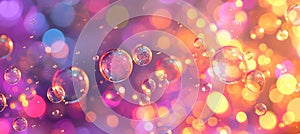 Bubbles, colorful abstract background