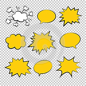 Bubbles comic style vector duddle illustration.