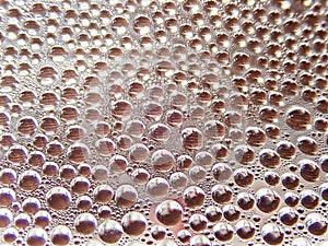 Bubbles and condensation on glass