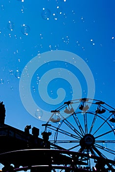 Bubbles and ferris wheel