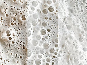 Bubbles and foaming agents in dishwashing liquid