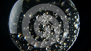 Bubbles in glass Background