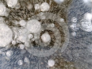 Infinite icebubbles of lake in November photo