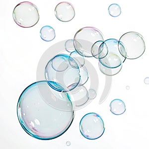 Bubbles isolated on white background