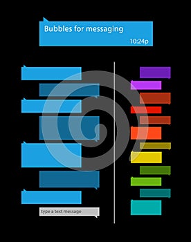 Bubbles for messaging photo