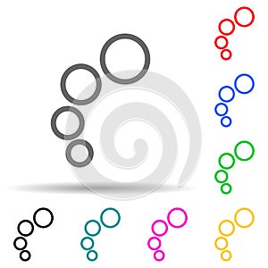 bubbles multi color style icon. Simple thin line, outline vector of web icons for ui and ux, website or mobile application