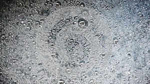 Bubbles occur from shampoo