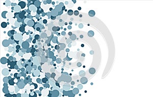 Bubbles pattern Frame Blue banner web. Colored Background. Vector illustration.