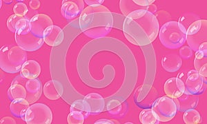 Bubbles On a pink background.