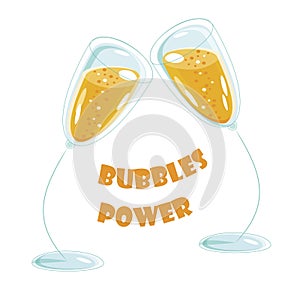 Bubbles power in champagne