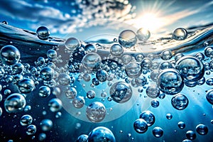 Bubbles Rising in Water