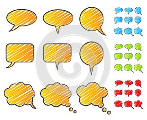 Bubbles speech scribble