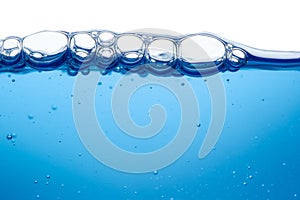 Bubbles Top Motion Water Surface Blue Clean Fresh