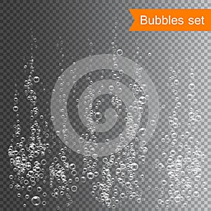 Bubbles under water vector illustration