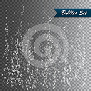 Bubbles under water vector illustration