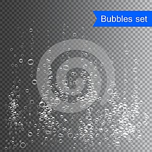 Bubbles under water vector illustration