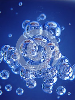 Bubbles in water