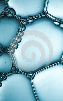 Bubbles in water arranged in a pattern photo