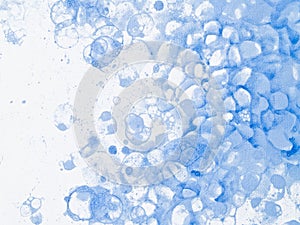 Bubbles watercolor blue winter froth