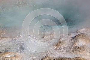 Bubbling blue hot spring