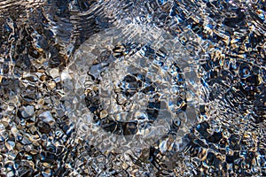 Bubbling spring water close-up