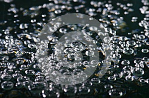 Bubbling water surface