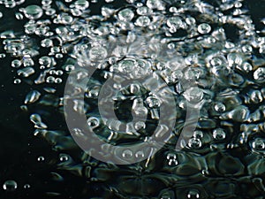 Bubbling water surface