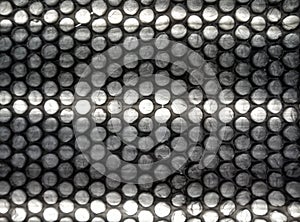 Bubbly black plastic