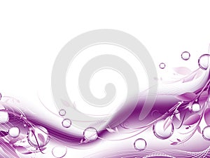 Bubbly fashion abstract wavy frame