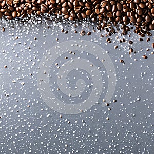 A bubbly and frothing texture with carbonated drinks and frothy coffee1, Generative AI