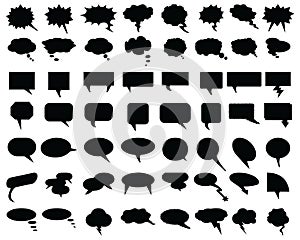 Black speech bubbles