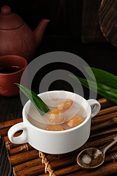 Bubur Biji Salak or bubur Candil Ubi, Indonesian traditional food.