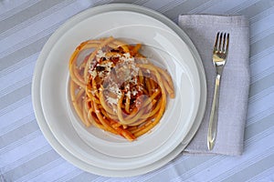 Bucatini all Amatriciana Pasta