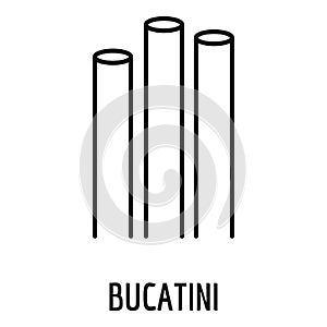 Bucatini icon, outline style