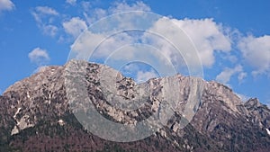 Bucegi mountains, Caraiman and Costila steep rocky cliffs