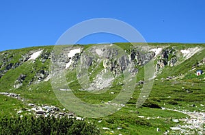 Bucegi Mountains in centralÃÂ Romania with unusual rock formations SphinxÃÂ andÃÂ Babele photo