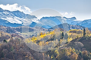 Bucegi mountains landscape in the late autumn
