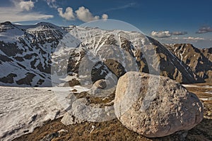 Bucegi Mountains with Omu Peak, Morarului Valley, Morarului Ridge