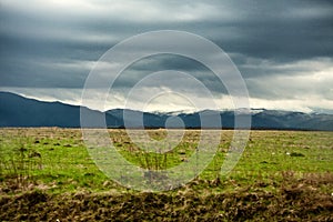 Bucegi mountains view near Rasnov city