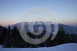 Bucegi mountains in winter - Romania