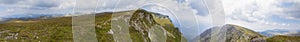 Bucegi plateau mountain panorama 