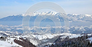 Bucegi winter landscape Romania