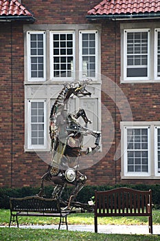 Bucephalus sculpture by Al Wadzinski in Red Wing, Minnesota
