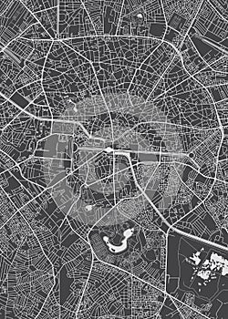 Bucharest city plan, detailed vector map photo