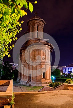 Bucharest - Cretulescu Church by night