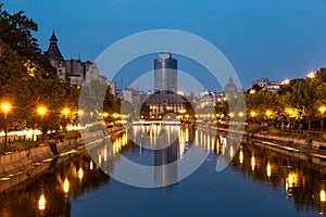 Bucharest on Dambovita river